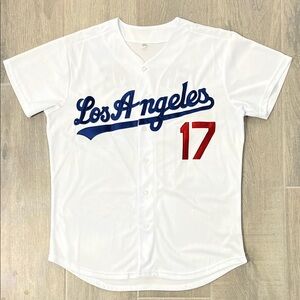 White Los Angeles Dodgers 17 Shotime Baseball Jersey